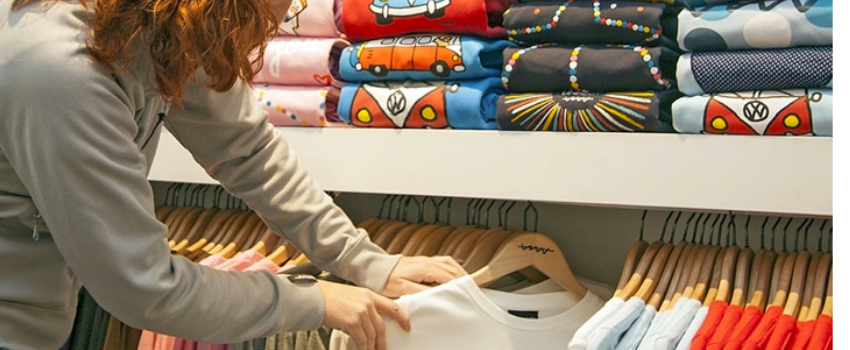 woman looking for kids clothing